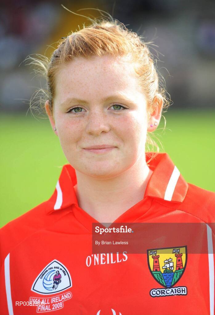 31 August 2008; Cork captain Denise Cronin. All-Ireland Ladies U16 A Football Championship Final, Cork v Galway, McDonagh Park, Nenagh, Co. Tipperary. Picture credit: Brian Lawless / SPORTSFILE