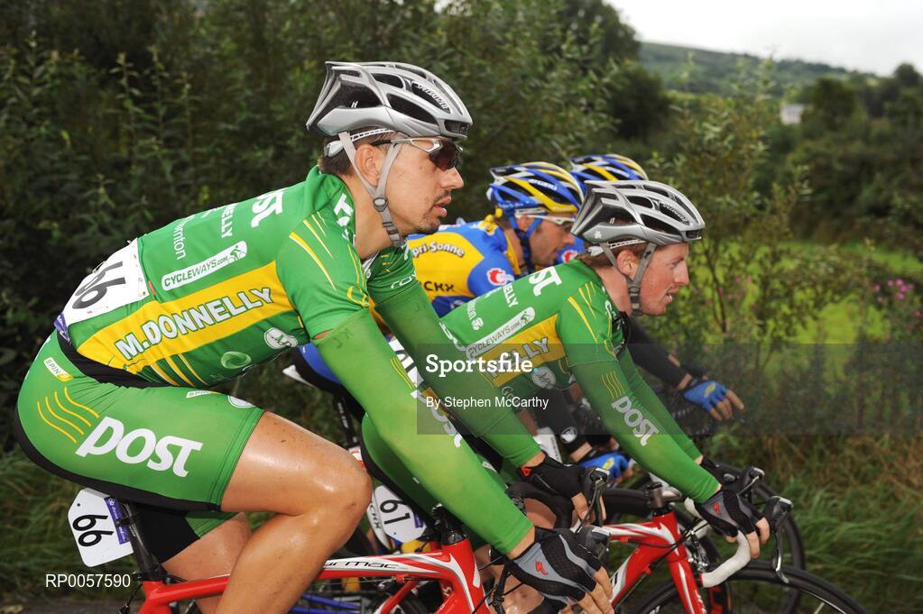 28 August 2008; Kenny Lisabeth, left, and Paidi O'Brien, of the An Post sponsored Sean Kelly team, in action during the second stage of the Tour of Ireland. 2008 Tour of Ireland - Stage 2, Thurles - Loughrea. Picture credit: Stephen McCarthy / SPORTSFILE  *** Local Caption ***