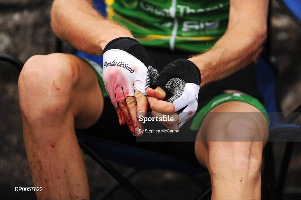 29 August 2008; Daniel Lloyd, of the An Post sponsored Sean Kelly team, after the third stage of the Tour of Ireland. 2008 Tour of Ireland - Stage 3, Ballinrobe - Galway. Picture credit: Stephen McCarthy / SPORTSFILE  *** Local Caption ***