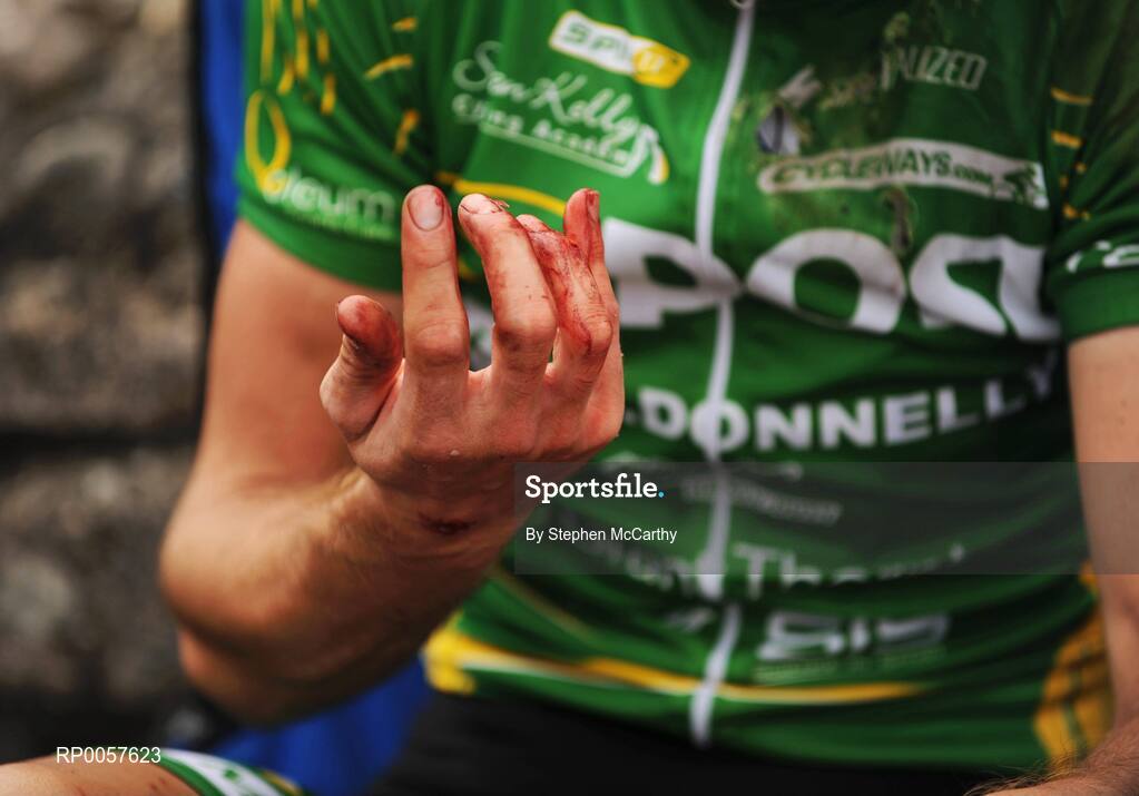 29 August 2008; Daniel Lloyd, of the An Post sponsored Sean Kelly team, after the third stage of the Tour of Ireland. 2008 Tour of Ireland - Stage 3, Ballinrobe - Galway. Picture credit: Stephen McCarthy / SPORTSFILE  *** Local Caption ***