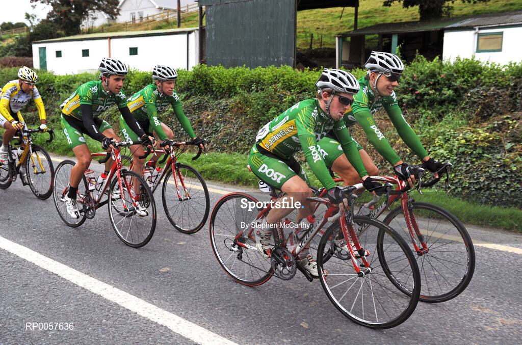 30 August 2008; Members of the An Post sponsored Sean Kelly team, from left, Mark Cassidy, Stephen Gallagher, Paidi O'Brien and Kenny Lisabeth in action during the fourth stage of the Tour of Ireland. 2008 Tour of Ireland - Stage 4, Limerick - Dingle. Picture credit: Stephen McCarthy / SPORTSFILE  *** Local Caption ***