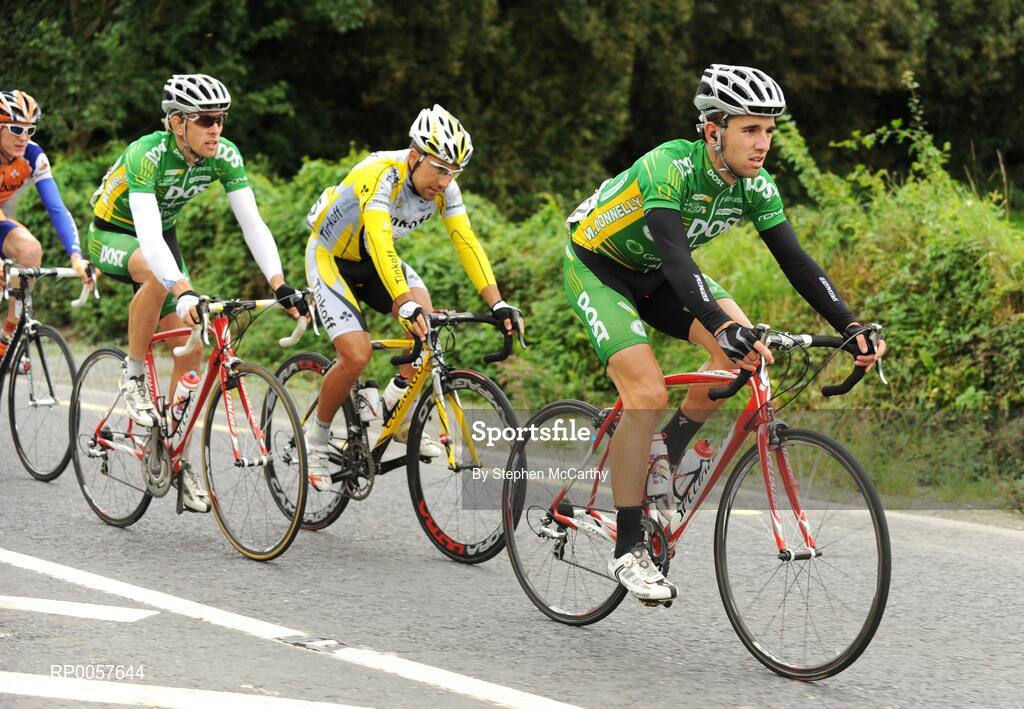 30 August 2008; Mark Cassidy, right, and Dan Fleeman, of the An Post sponsored Sean Kelly team, in action during the fourth stage of the Tour of Ireland. 2008 Tour of Ireland - Stage 4, Limerick - Dingle. Picture credit: Stephen McCarthy / SPORTSFILE  *** Local Caption ***
