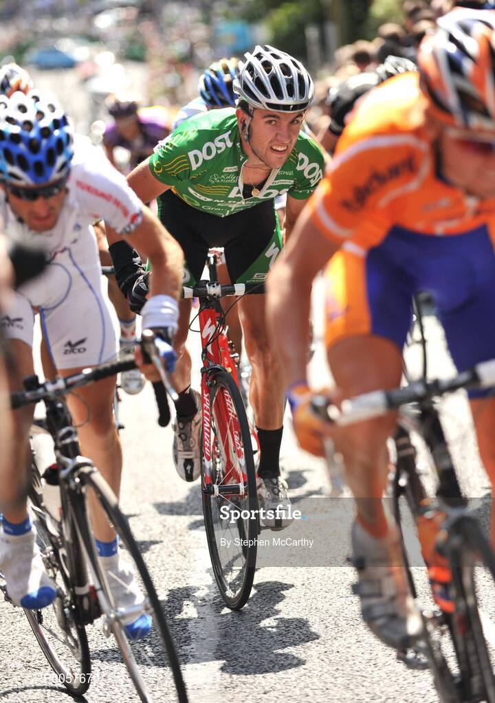 31 August 2008; Mark Cassidy, of the An Post sponsored Sean Kelly team, in action during the fourth stage of the Tour of Ireland. 2008 Tour of Ireland - Stage 5, Killarney - Cork. Picture credit: Stephen McCarthy / SPORTSFILE  *** Local Caption ***