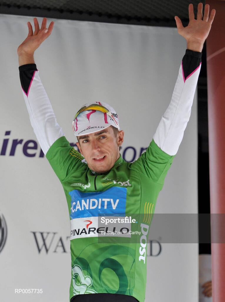 31 August 2008; Russell Downing, Pinarello CandiTV, after winning the An Post sponsored green jersey. 2008 Tour of Ireland - Stage 5, Killarney - Cork. Picture credit: Stephen McCarthy / SPORTSFILE  *** Local Caption ***