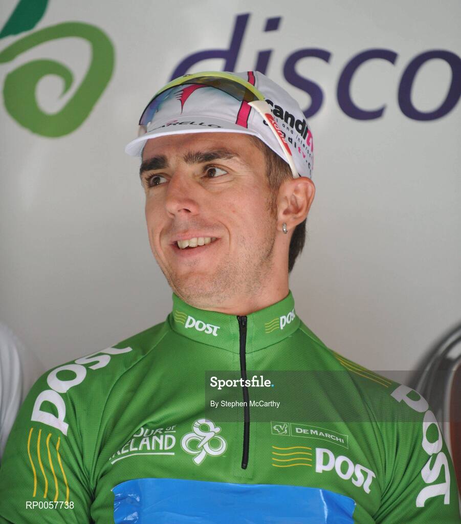 31 August 2008; Russell Downing, Pinarello CandiTV, after winning the An Post sponsored green jersey. 2008 Tour of Ireland - Stage 5, Killarney - Cork. Picture credit: Stephen McCarthy / SPORTSFILE  *** Local Caption ***