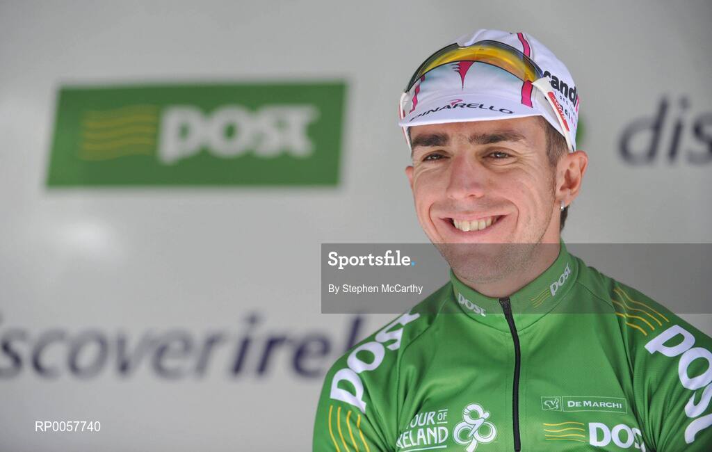 31 August 2008; Russell Downing, Pinarello CandiTV, after winning the An Post sponsored green jersey. 2008 Tour of Ireland - Stage 5, Killarney - Cork. Picture credit: Stephen McCarthy / SPORTSFILE  *** Local Caption ***