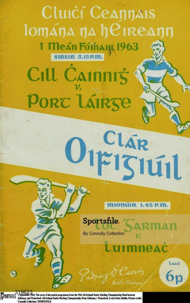 1 September 1963; The cover of the match programme from the 1963 All-Ireland Senior Hurling Championship Final between Kilkenny and Waterford. All-Ireland Senior Hurling Championship Final, Kilkenny v Waterford, Croke Park, Dublin. Picture credit: Connolly Collection / SPORTSFILE