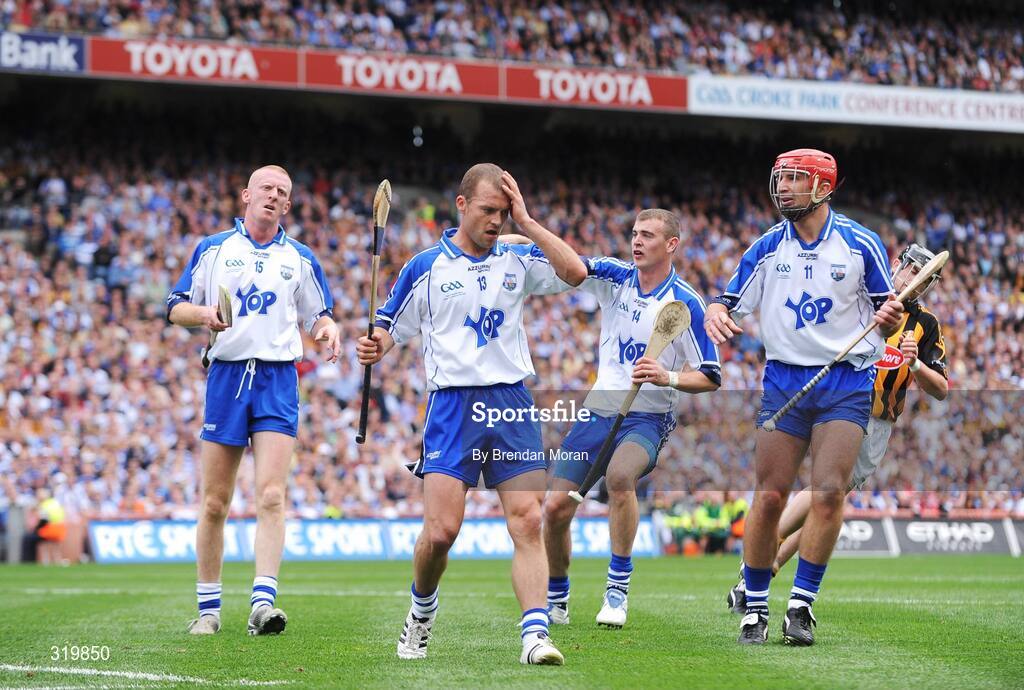 7 September 2008; Eoin McGrath, Waterford, reacts after missing a chance of a goal against Kilkenny. GAA Hurling All-Ireland Senior Championship Final, Kilkenny v Waterford, Croke Park, Dublin. Picture credit: Brendan Moran / SPORTSFILE