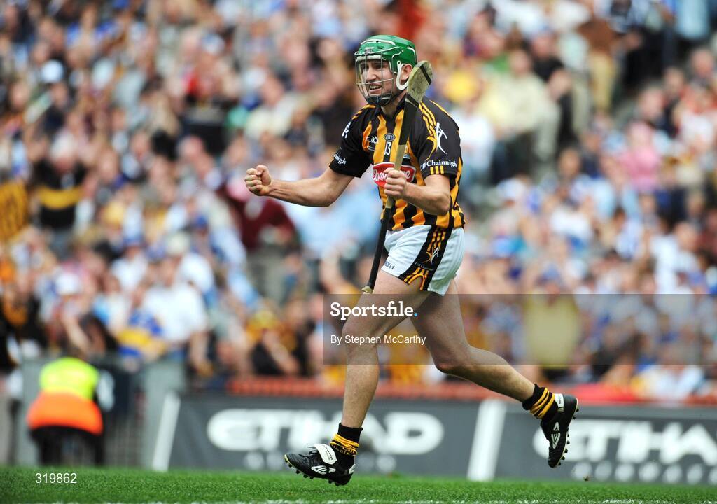 7 September 2008; Eddie Brennan, Kilkenny, celebrates after scoring his side's first goal. GAA Hurling All-Ireland Senior Championship Final, Kilkenny v Waterford, Croke Park, Dublin. Picture credit: Stephen McCarthy / SPORTSFILE
