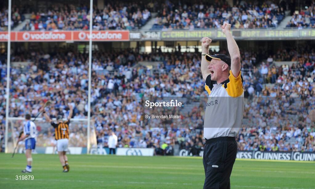 7 September 2008; Kilkenny manager Brian Cody celebrates at the final whistle. GAA Hurling All-Ireland Senior Championship Final, Kilkenny v Waterford, Croke Park, Dublin. Picture credit: Brendan Moran / SPORTSFILE