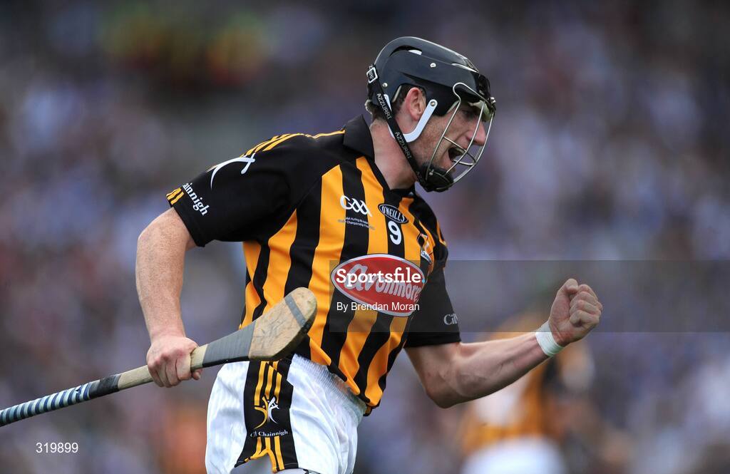 7 September 2008; Derek Lyng, Kilkenny, celebrates after scoring a point in the second half. GAA Hurling All-Ireland Senior Championship Final, Kilkenny v Waterford, Croke Park, Dublin. Picture credit: Brendan Moran / SPORTSFILE