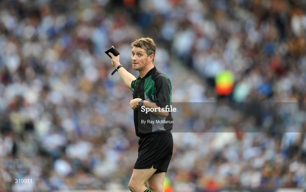 7 September 2008; Referee Barry Kelly, Westmeath, during the game. GAA Hurling All-Ireland Senior Championship Final, Kilkenny v Waterford, Croke Park, Dublin. Picture credit: Ray McManus / SPORTSFILE
