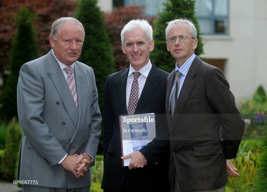 4 September 2008; Eamonn McCartan, CEO, Sport Northern, left, Michael McGeehin, Director, NCTC/Coaching Ireland, centre, and John Treacy, CEO, Irish Sports Council at a photocall ahead of the 9th Coaching Forum on the 13th & 14th of September 2008 held by the National Coaching & Training Centre. The forum is entitled 'Developing Decision Makers in Sport'. This very important forum for Irish sport includes the launch of 'Coaching Ireland', an all-island body with a very specific coaching remit, and also includes the launch of the Coaching Strategy for Ireland. Ballymascanlon Hotel, Co Louth. Picture credit: Pat Murphy / SPORTSFILE