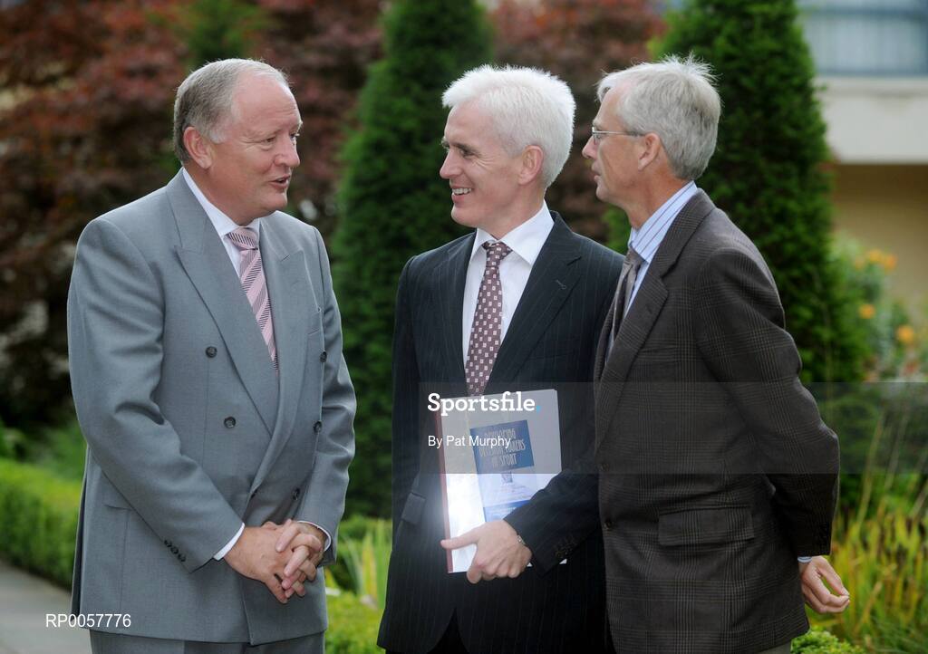 4 September 2008; Eamonn McCartan, CEO, Sport Northern, left, Michael McGeehin, Director, NCTC/Coaching Ireland, centre, and John Treacy, CEO, Irish Sports Council at a photocall ahead of the 9th Coaching Forum on the 13th & 14th of September 2008 held by the National Coaching & Training Centre. The forum is entitled 'Developing Decision Makers in Sport'. This very important forum for Irish sport includes the launch of 'Coaching Ireland', an all-island body with a very specific coaching remit, and also includes the launch of the Coaching Strategy for Ireland. Ballymascanlon Hotel, Co Louth. Picture credit: Pat Murphy / SPORTSFILE
