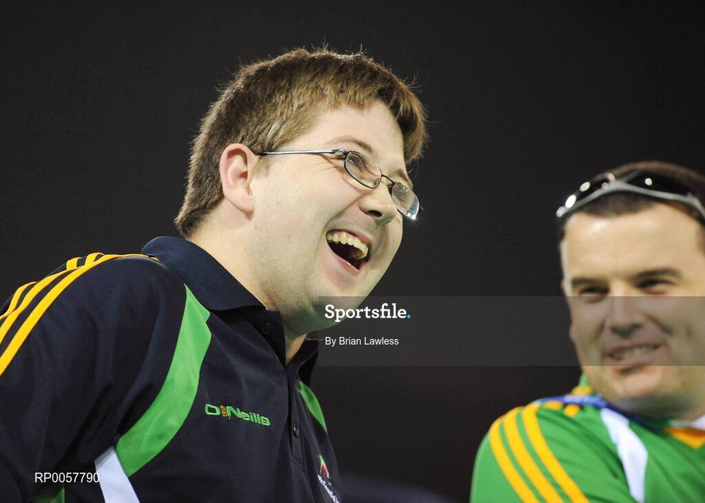 5 September 2008; Padraic Moran, from Bray, Dublin, who competes in the BC1 Individual & BC1/BC2 team, left, and Liam Harbison, Paralympic Performance Director, during a Boccia training session. Beijing 2008 Paralympic Games, Fencing Hall of National Convention Centre, Olympic Green, Beijing, China. Picture credit: Brian Lawless / SPORTSFILE