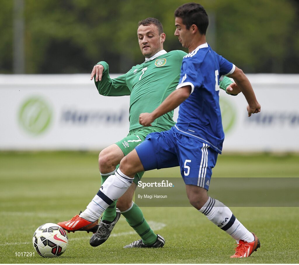 26 June 2015; Gary Messett, Ireland, in action against Mattias Bassi, Argentina. This tournament is the only chance the Irish team have to secure a precious qualifying spot for the 2016 Rio Paralympic Games. 2015 CP Football World Championships, Ireland v Argentina, St. George’s Park, Tatenhill, Burton-upon-Trent, Staffordshire, England. Picture credit: Magi Haroun / SPORTSFILE