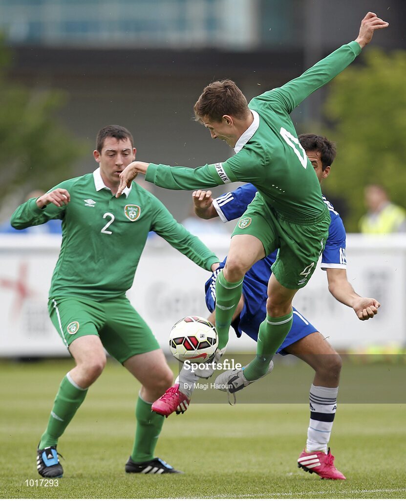 26 June 2015; Luke Evans, Ireland, in action against Matias Fernandez, Argentina. This tournament is the only chance the Irish team have to secure a precious qualifying spot for the 2016 Rio Paralympic Games. 2015 CP Football World Championships, Ireland v Argentina, St. George’s Park, Tatenhill, Burton-upon-Trent, Staffordshire, England. Picture credit: Magi Haroun / SPORTSFILE