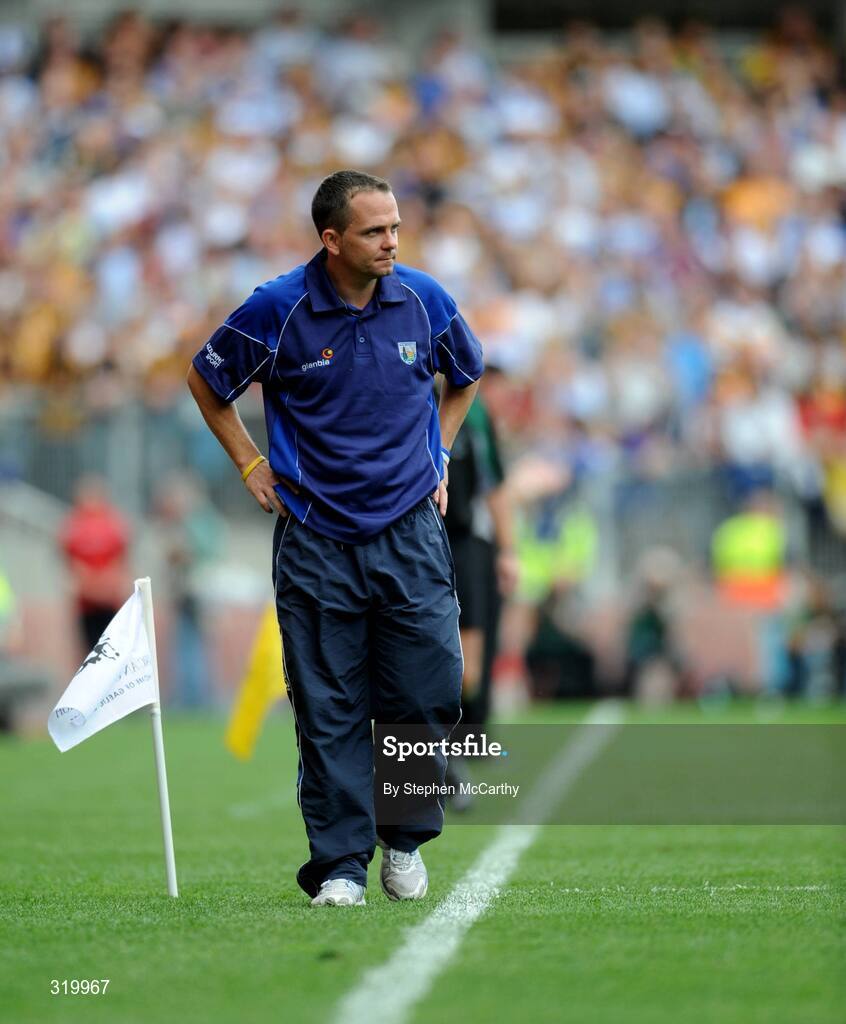 7 September 2008; Waterford manager Davy Fitzgerald during the game. GAA Hurling All-Ireland Senior Championship Final, Kilkenny v Waterford, Croke Park, Dublin. Picture credit: Stephen McCarthy / SPORTSFILE