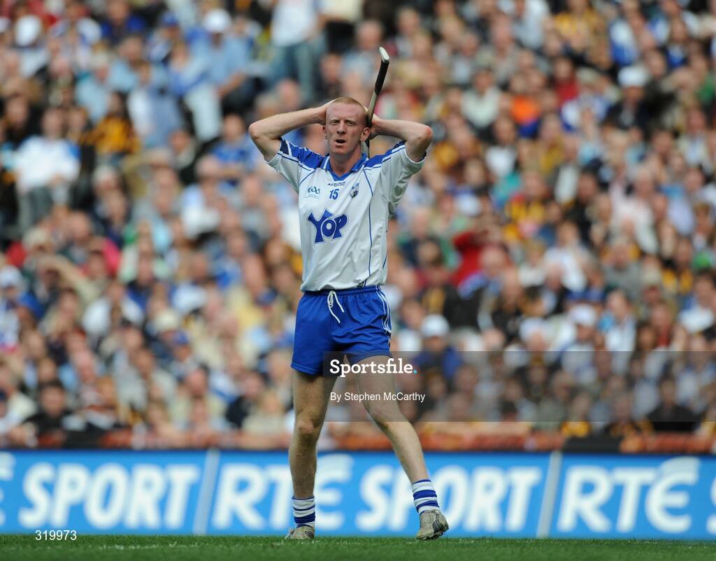 7 September 2008; John Mullane, Waterford, reacts to a missed chance during the second half. GAA Hurling All-Ireland Senior Championship Final, Kilkenny v Waterford, Croke Park, Dublin. Picture credit: Stephen McCarthy / SPORTSFILE