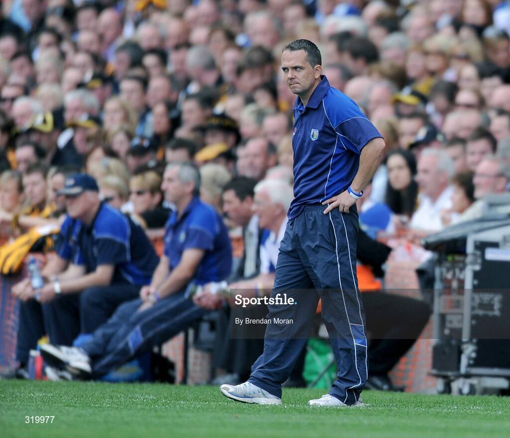 7 September 2008; Waterford manager Davy Fitzgerald during the game. GAA Hurling All-Ireland Senior Championship Final, Kilkenny v Waterford, Croke Park, Dublin. Picture credit: Brendan Moran / SPORTSFILE