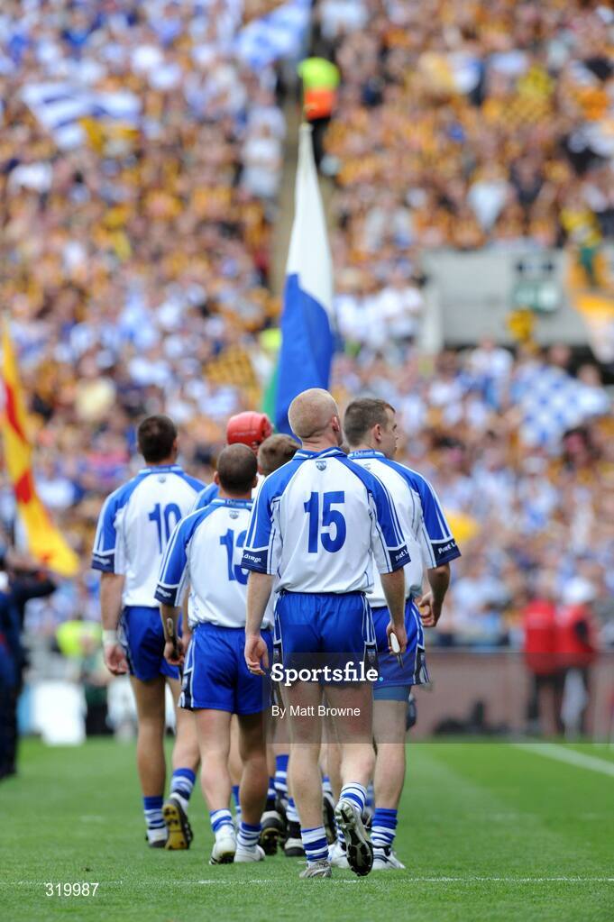 7 September 2008; The Waterford team during the parade. GAA Hurling All-Ireland Senior Championship Final, Kilkenny v Waterford, Croke Park, Dublin. Picture credit: Matt Browne / SPORTSFILE