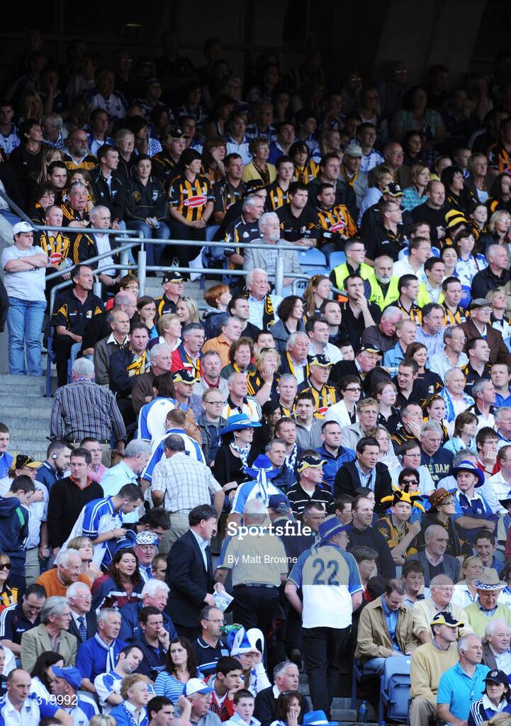 7 September 2008; Waterford supporters leave the ground during the game against Kilkenny. GAA Hurling All-Ireland Senior Championship Final, Kilkenny v Waterford, Croke Park, Dublin. Picture credit: Matt Browne / SPORTSFILE