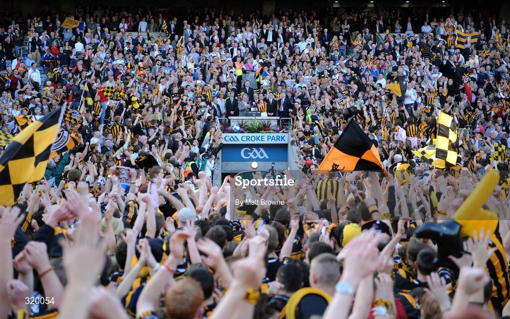 7 September 2008; James "Cha" Fitzpatrick, Kilkenny, captain lifts the Liam MacCarthy Cup. GAA Hurling All-Ireland Senior Championship Final, Kilkenny v Waterford, Croke Park, Dublin. Picture credit: Matt Browne / SPORTSFILE