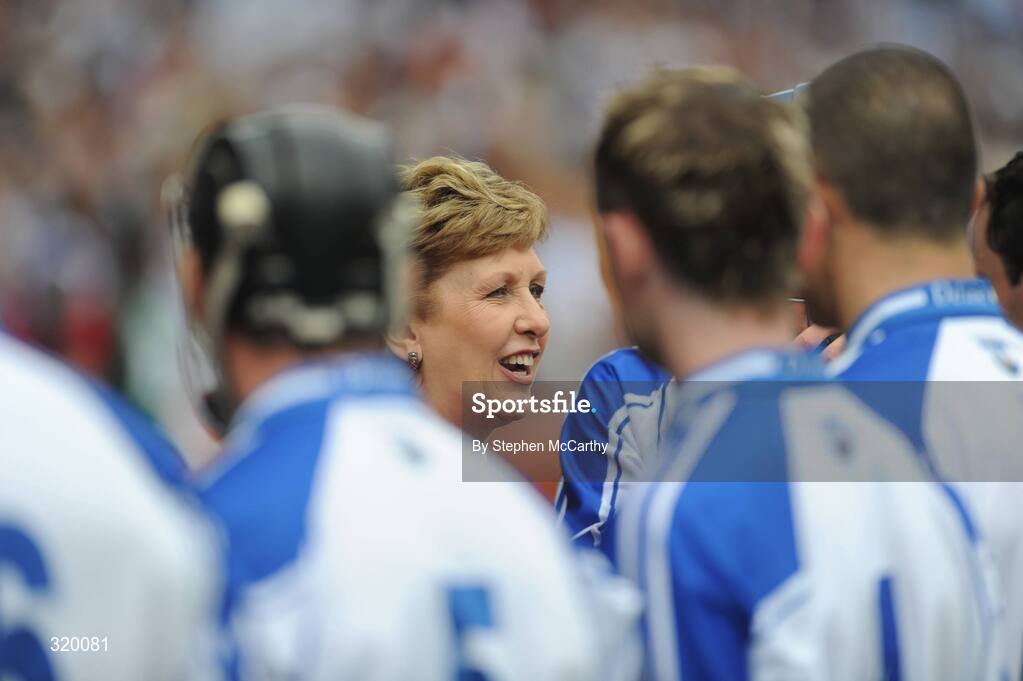 7 September 2008; President of Ireland Mary McAleese is introduced to the Waterford team ahead of the game. GAA Hurling All-Ireland Senior Championship Final, Kilkenny v Waterford, Croke Park, Dublin. Picture credit: Stephen McCarthy / SPORTSFILE
