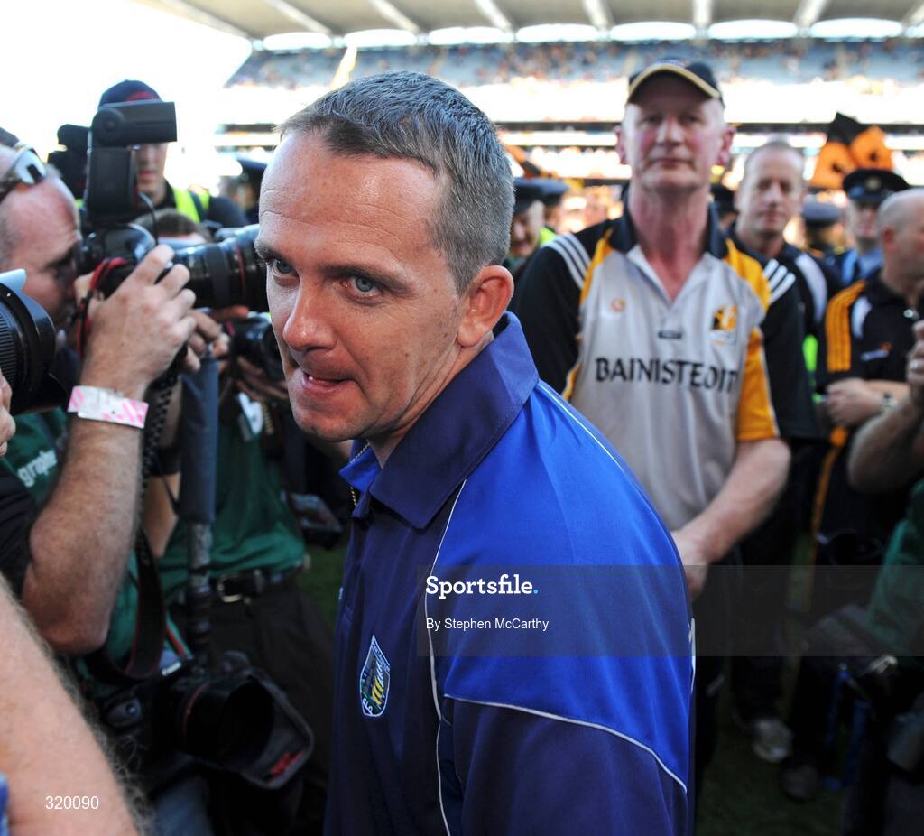 7 September 2008; Waterford manager Davy Fitzgerald after shaking hands with Kilkenny manager Brian Cody after the match. GAA Hurling All-Ireland Senior Championship Final, Kilkenny v Waterford, Croke Park, Dublin. Picture credit: Stephen McCarthy / SPORTSFILE