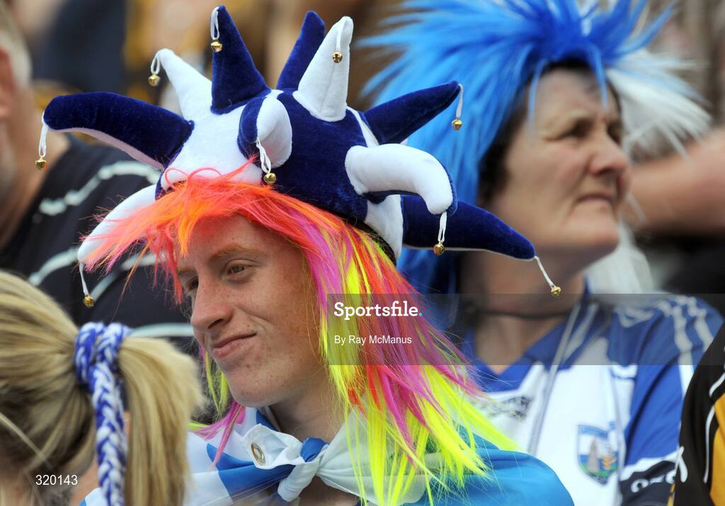 7 September 2008; Waterford supporters on Hill 16 during the game. GAA Hurling All-Ireland Senior Championship Final, Kilkenny v Waterford, Croke Park, Dublin. Picture credit: Ray McManus / SPORTSFILE