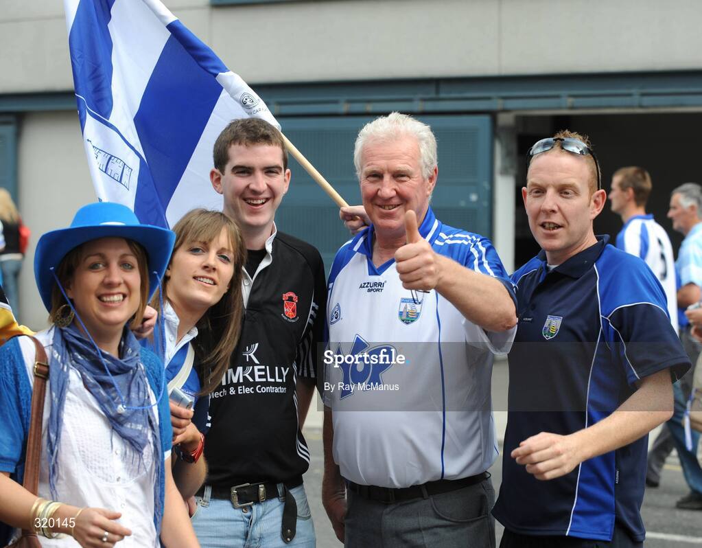 7 September 2008; Supporters of Waterford on their way to the game. GAA Hurling All-Ireland Senior Championship Final, Kilkenny v Waterford, Croke Park, Dublin. Picture credit: Ray McManus / SPORTSFILE