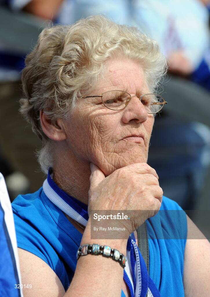7 September 2008; A Waterford supporter watches the game from Hill 16. GAA Hurling All-Ireland Senior Championship Final, Kilkenny v Waterford, Croke Park, Dublin. Picture credit: Ray McManus / SPORTSFILE