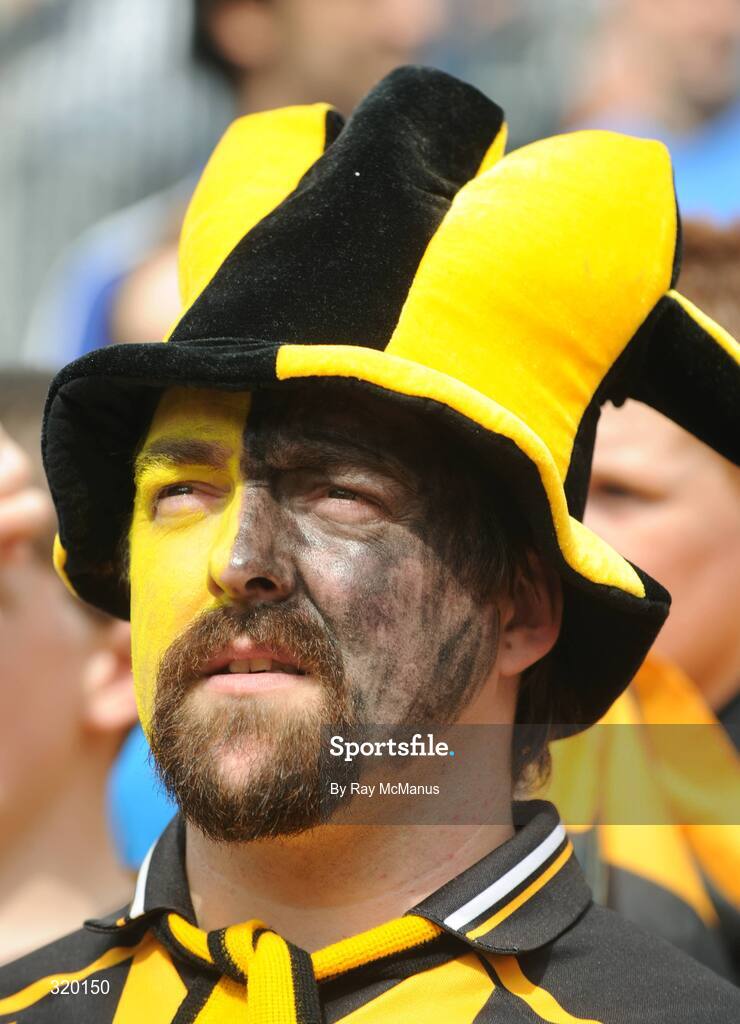 7 September 2008; A Kilkenny supporter watches the game from Hill 16. GAA Hurling All-Ireland Senior Championship Final, Kilkenny v Waterford, Croke Park, Dublin. Picture credit: Ray McManus / SPORTSFILE