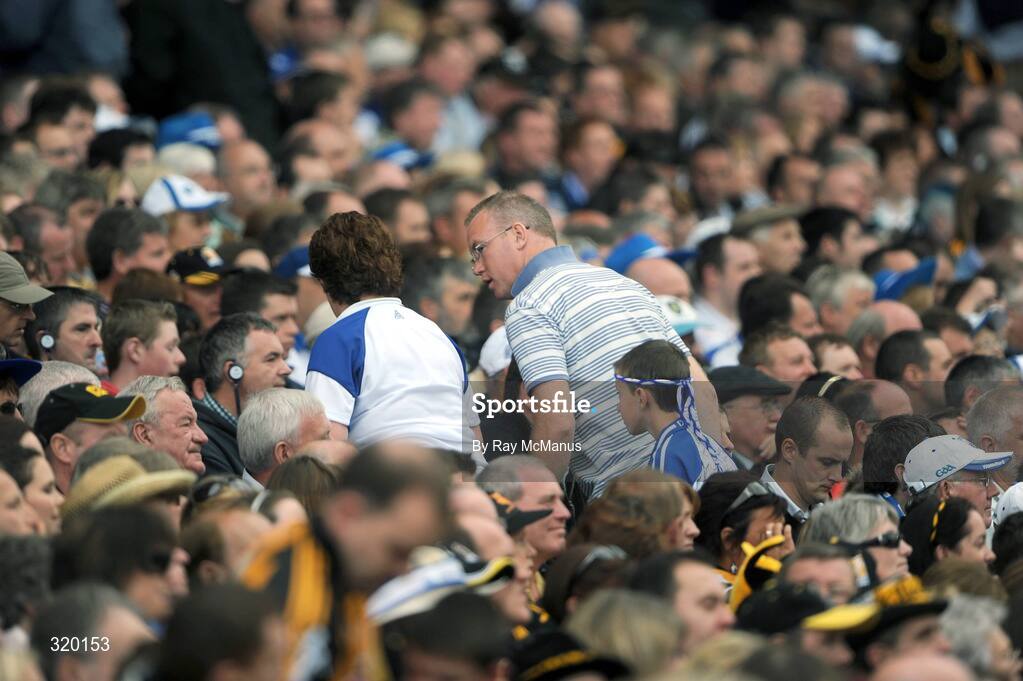 7 September 2008; Supporters of Waterford leave the game early. GAA Hurling All-Ireland Senior Championship Final, Kilkenny v Waterford, Croke Park, Dublin. Picture credit: Ray McManus / SPORTSFILE