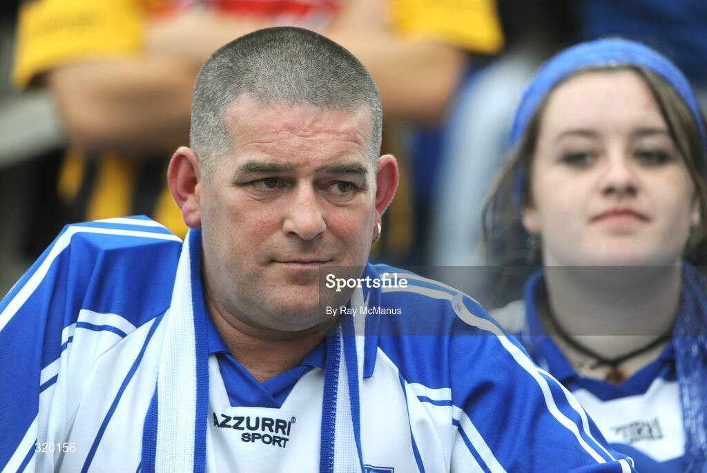 7 September 2008; Waterford supporters watch the game from Hill 16. GAA Hurling All-Ireland Senior Championship Final, Kilkenny v Waterford, Croke Park, Dublin. Picture credit: Ray McManus / SPORTSFILE