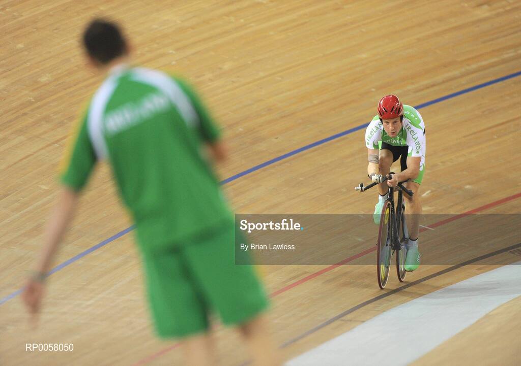8 September 2008; Cathal Miller, from Artane, Dublin, in action during the Men's 4km Individual Pursuit (LC1) Qualifier. Cathal finished 5th in a time of 4.53:969 setting a new Irish Record and personal best, smashing his existing record by over 7 seconds. Beijing Paralympic Games 2008, Men's 4km Individual Pursuit (LC1) Qualifier, Laoshan Velodrome, Shijingshan District, Beijing, China. Picture credit: Brian Lawless / SPORTSFILE