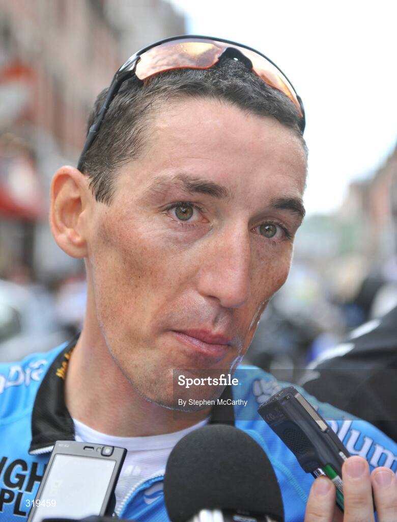 31 August 2008; Marco Pinotti, Team Columba, after winning the Tour of Ireland. 2008 Tour of Ireland - Stage 5, Killarney - Cork. Picture credit: Stephen McCarthy / SPORTSFILE
