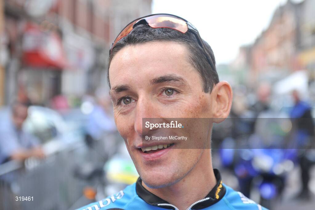 31 August 2008; Marco Pinotti, Team Columba, after winning the Tour of Ireland. 2008 Tour of Ireland - Stage 5, Killarney - Cork. Picture credit: Stephen McCarthy / SPORTSFILE