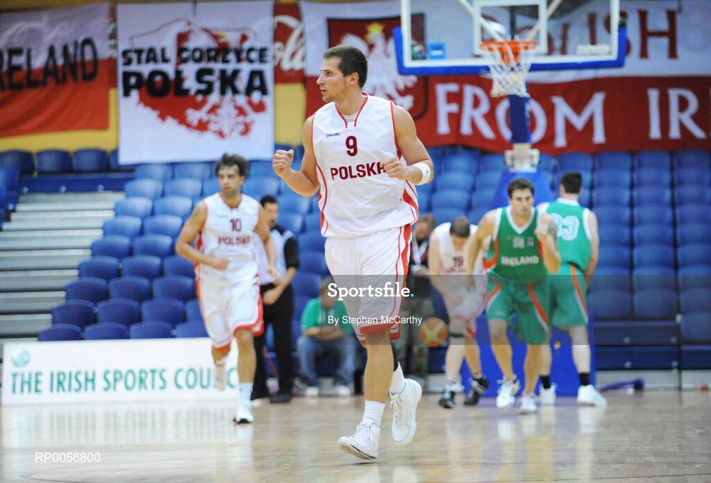 23 August 2008; Pawel Leonczyk, Poland, celebrates a score during the game. Emerald Hoops Day 3, Ireland v Poland, National Basketball Arena, Tallaght, Co. Dublin. Picture credit: Stephen McCarthy / SPORTSFILE