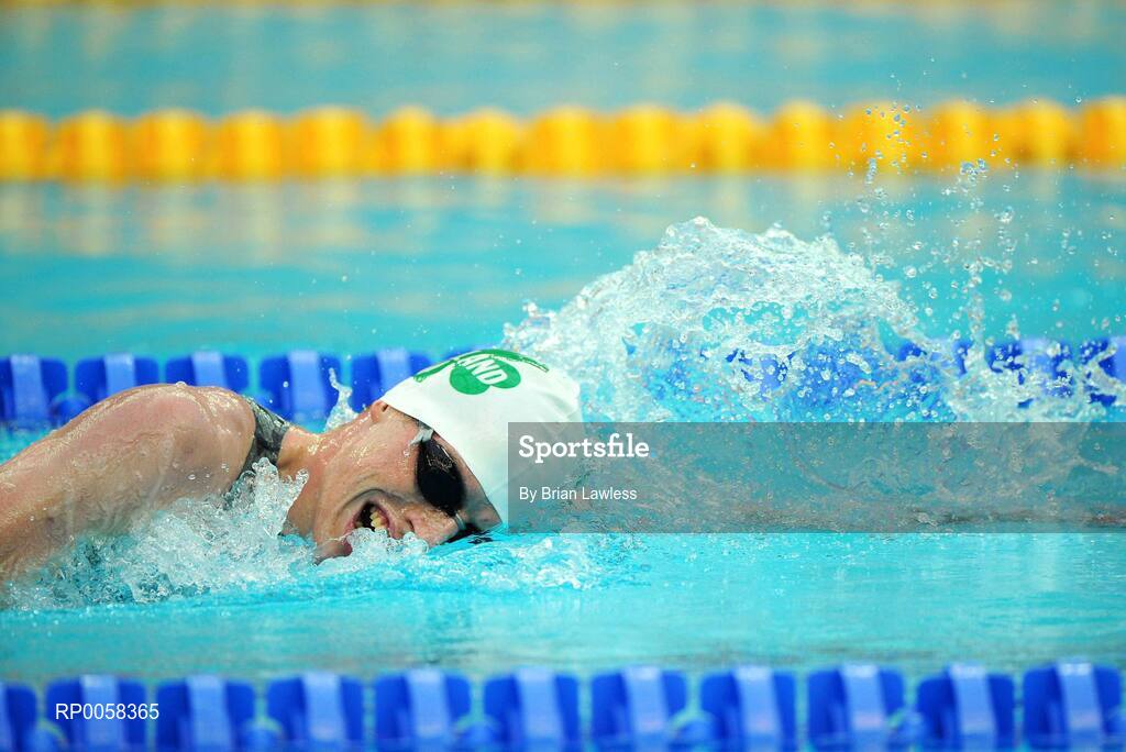 11 September 2008; Ireland's Stephen Campbell, from Cookstown, Tyrone, in action during the Men's 400m Freestyle - S11 heats. Stephen set a new Irish record with a time of 5:28.43 beating his PB by over 6 seconds. Beijing Paralympic Games 2008, Men's 400m Freestyle - S11, Heat 2, National Aquatic Centre, Olympic Green, Beijing, China. Picture credit: Brian Lawless / SPORTSFILE