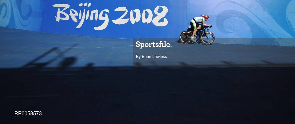 12 September 2008; Ireland's Cathal Miller, from Artane, Dublin, in action during the Men's Time Trial - LC1 Final over a distance of 24.8km. Miller finished in 9th position overall with a time of 36:33.95. Beijing Paralympic Games 2008, Men's Time Trial - LC1 Final, Road Cycling Course, Ming Tombs Reservoir, Beijing, China. Picture credit: Brian Lawless / SPORTSFILE