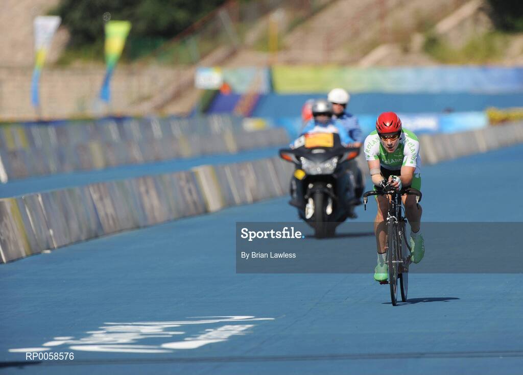 12 September 2008; Ireland's Cathal Miller, from Artane, Dublin, in action during the Men's Time Trial - LC1 Final over a distance of 24.8km. Miller finished in 9th position overall with a time of 36:33.95. Beijing Paralympic Games 2008, Men's Time Trial - LC1 Final, Road Cycling Course, Ming Tombs Reservoir, Beijing, China. Picture credit: Brian Lawless / SPORTSFILE