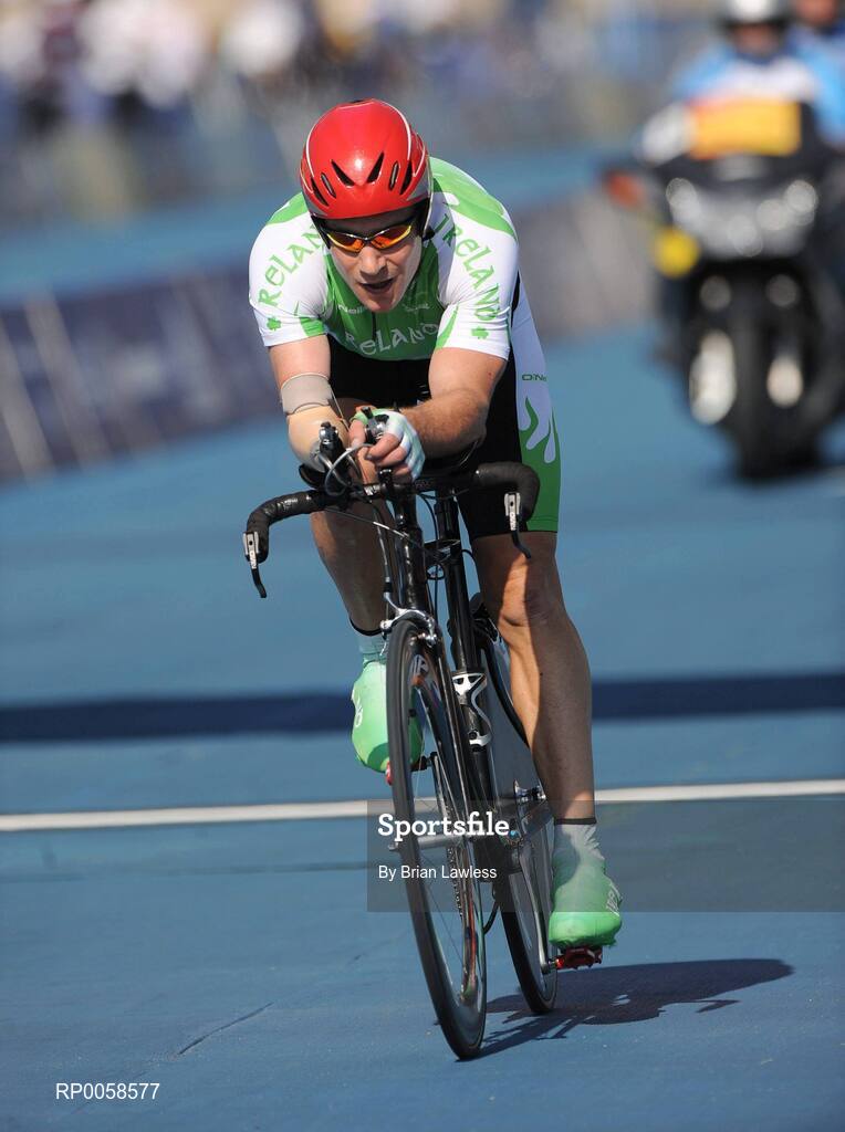 12 September 2008; Ireland's Cathal Miller, from Artane, Dublin, in action during the Men's Time Trial - LC1 Final over a distance of 24.8km. Miller finished in 9th position overall with a time of 36:33.95. Beijing Paralympic Games 2008, Men's Time Trial - LC1 Final, Road Cycling Course, Ming Tombs Reservoir, Beijing, China. Picture credit: Brian Lawless / SPORTSFILE
