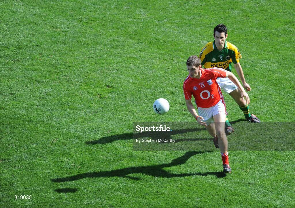 24 August 2008; Daniel Goulding, Cork, in action against Tom O'Sullivan, Cork. GAA Football All-Ireland Senior Championship Semi-Final, Kerry v Cork, Croke Park, Dublin. Picture credit: Stephen McCarthy / SPORTSFILE