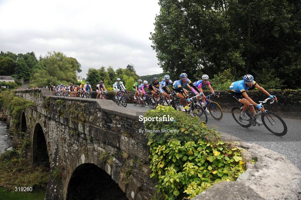 27 August 2008; Michael Barry, Team Columbia, leads the peleton during the opening stage of the Tour of Ireland. 2008 Tour of Ireland - Stage 1, Dublin - Waterford. Picture credit: Stephen McCarthy / SPORTSFILE