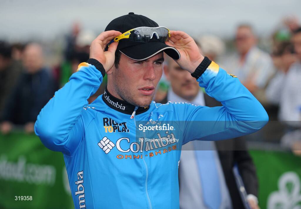 29 August 2008; Mark Cavendish, Team Columbia, after winning the third stage of the Tour of Ireland. 2008 Tour of Ireland - Stage 3, Ballinrobe - Galway. Picture credit: Stephen McCarthy / SPORTSFILE