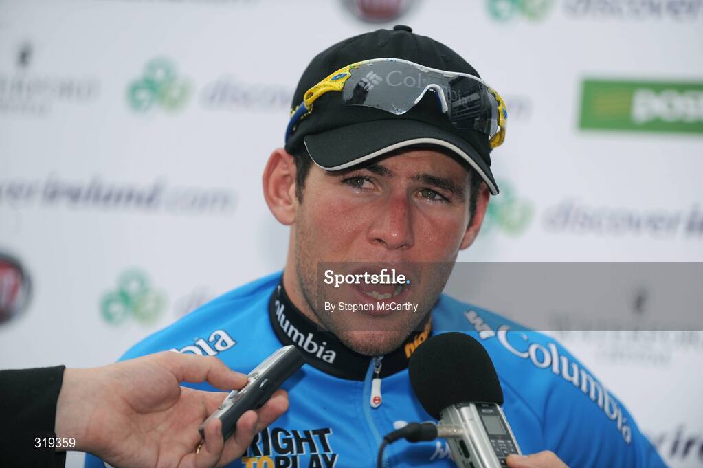 29 August 2008; Mark Cavendish, Team Columbia, after winning the third stage of the Tour of Ireland. 2008 Tour of Ireland - Stage 3, Ballinrobe - Galway. Picture credit: Stephen McCarthy / SPORTSFILE