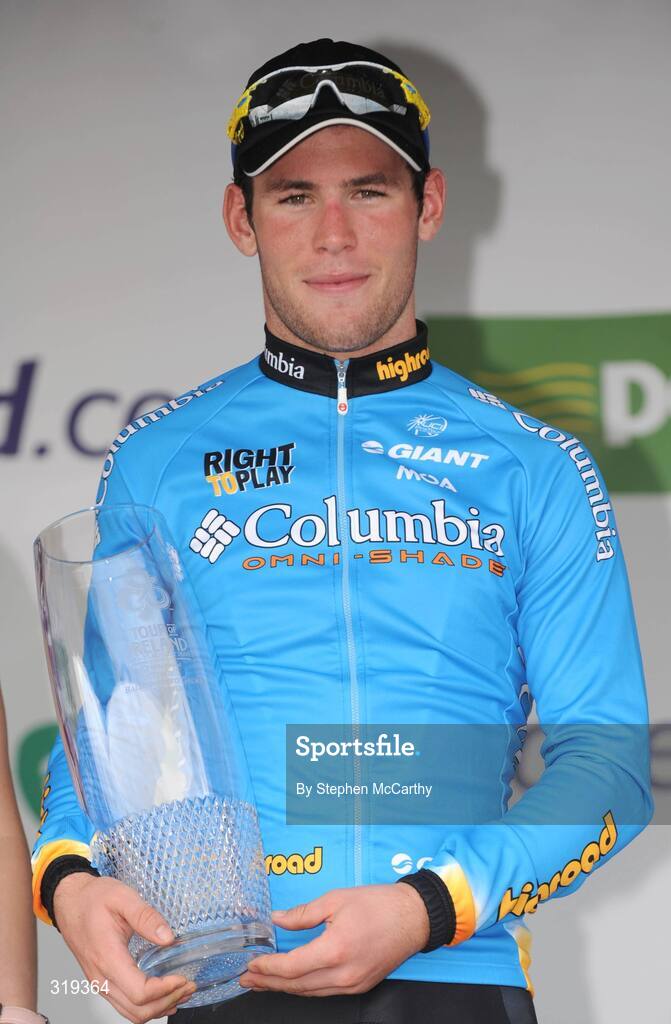 29 August 2008; Mark Cavendish, Team Columbia, after winning the third stage of the Tour of Ireland. 2008 Tour of Ireland - Stage 3, Ballinrobe - Galway. Picture credit: Stephen McCarthy / SPORTSFILE