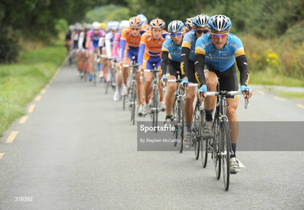 30 August 2008; Bernard Eisel, Team Columbia, and team-mates, lead the peleton during the fourth stage of the Tour of Ireland. 2008 Tour of Ireland - Stage 4, Limerick - Dingle. Picture credit: Stephen McCarthy / SPORTSFILE