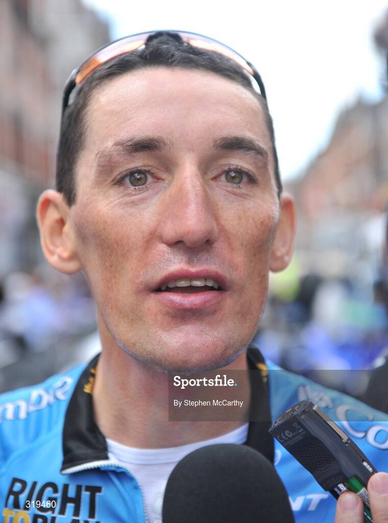 31 August 2008; Marco Pinotti, Team Columba, after winning the Tour of Ireland. 2008 Tour of Ireland - Stage 5, Killarney - Cork. Picture credit: Stephen McCarthy / SPORTSFILE